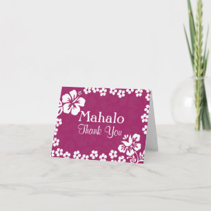 Cartão De Agradecimento Plum Beach Flowers Wedding Thank You Cards