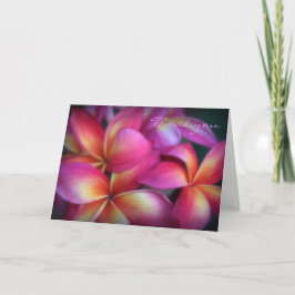 Cartão De Agradecimento Plumeria Obrigado Nota