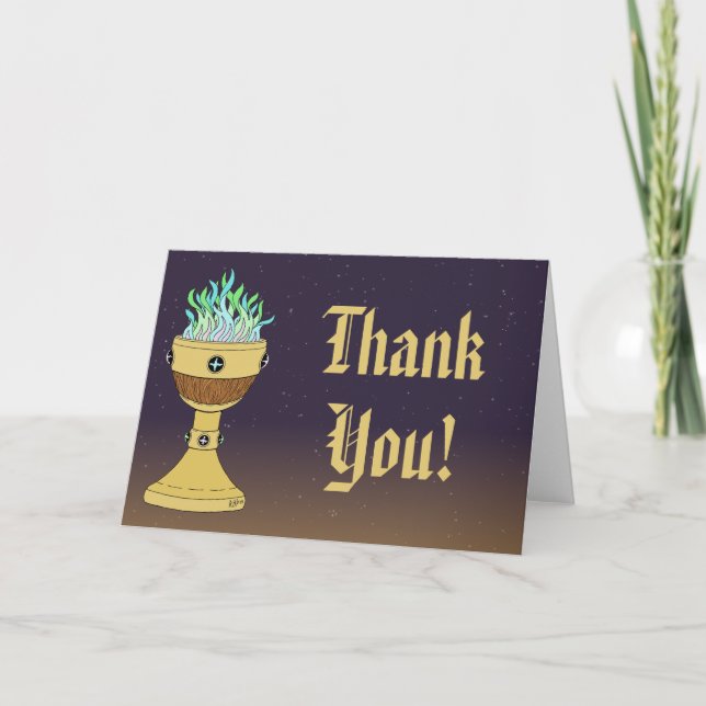 Cartão De Agradecimento Poção mágica em Mazer e Chalice Combo (Frente)