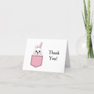 Cartão De Agradecimento Pocket Pet Bunny Personalize