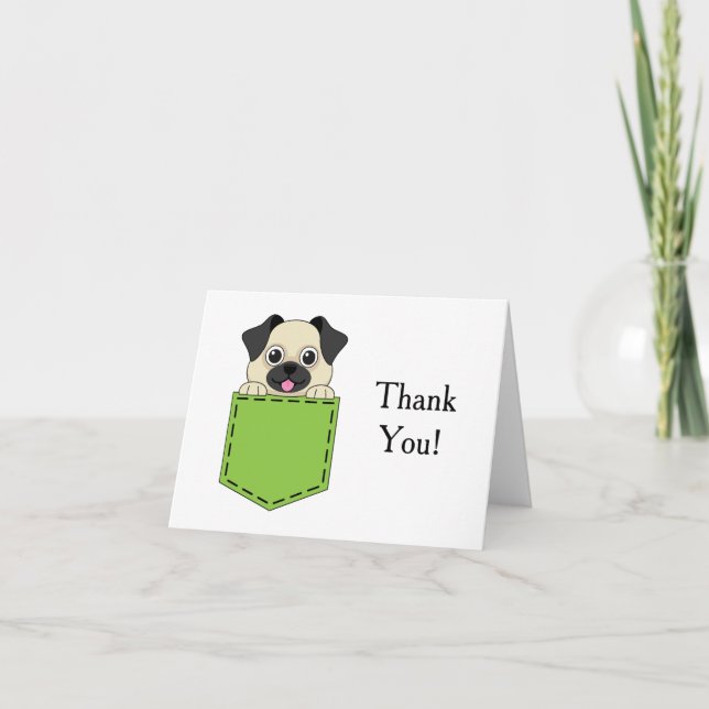 Cartão De Agradecimento Pocket Pet Dog Personalize (Frente)
