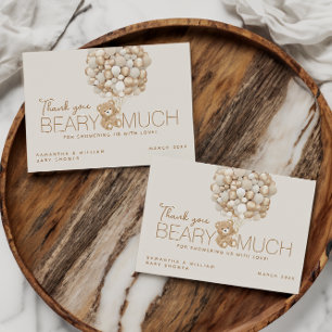 Cartão De Agradecimento Podemos Esperar Chá de fraldas neutro por gênero