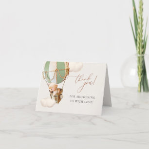 Cartão De Agradecimento Podemos Esperar! Chá de fraldas Obrigado