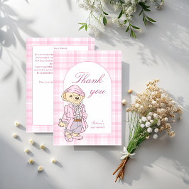 Cartão De Agradecimento Podemos esperar muito xadrez clássico rosa