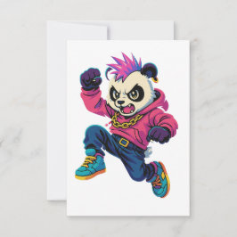 Cartão De Agradecimento Poder do Panda Punk