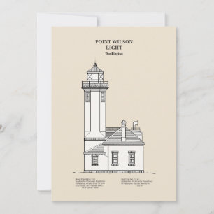 Cartão De Agradecimento Point Wilson Lighthouse - Washington - SBD