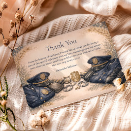 Cartão De Agradecimento Police Academy Formal Badge Graduation