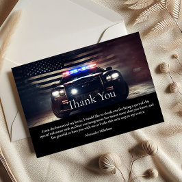 Cartão De Agradecimento Police Academy Graduation