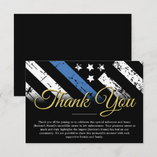 Cartão De Agradecimento Polícia Oficial da Polícia - Parte de Reforma da P