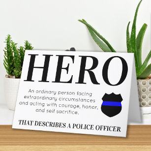 Cartão De Agradecimento Policial Hero Polícia Obrigado