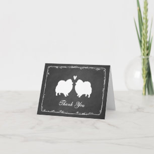 Cartão De Agradecimento Pomeranians Wedding Thank You