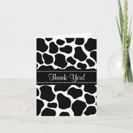 Cartão De Agradecimento Pontos de Vaca Obrigado Nota