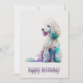 Cartão De Agradecimento Poodle Birthday Card
