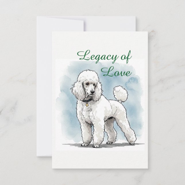 Cartão De Agradecimento Poodle Legacy of Love Note Card (Frente)