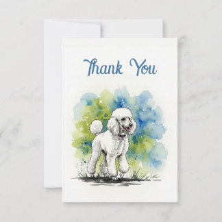 Cartão De Agradecimento Poodle Obrigado Nota