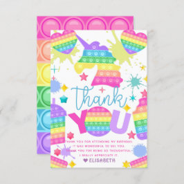 Cartão De Agradecimento Pop It Birthday Personalizado