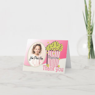 Cartão De Agradecimento Popcorn and Movie Photo Thank You