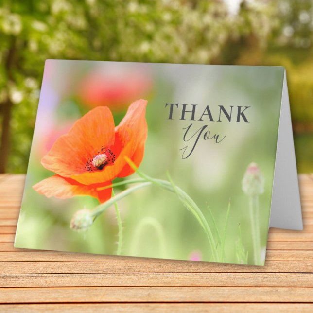 Cartão De Agradecimento Poppy (Criador carregado)