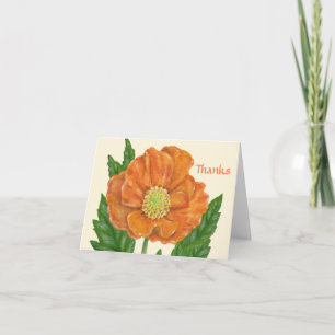 Cartão De Agradecimento Poppy thank you card