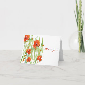 Cartão De Agradecimento Poppy Thank you card