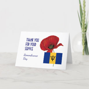 Cartão De Agradecimento Poppy Veteranos DIA DE LEMBRANÇA Sinalizador