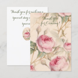 Cartão de Agradecimento por Comparecer com Padrão