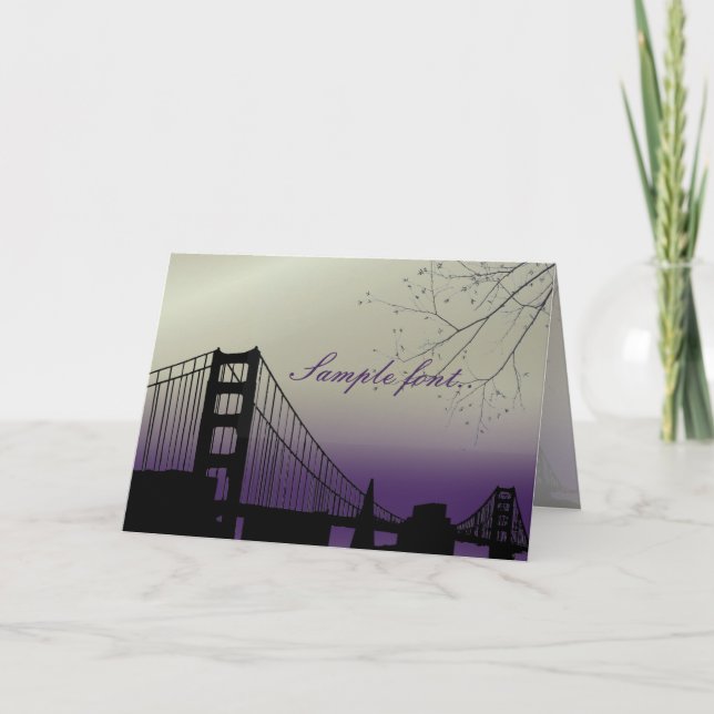 Cartão De Agradecimento Pôr do sol da PixDezines no Golden Gate/casamento  (Frente)