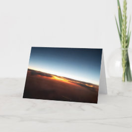 Cartão De Agradecimento Pôr do sol do avião