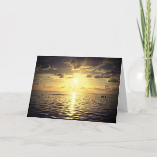 Cartão De Agradecimento Pôr do Sol Dourado