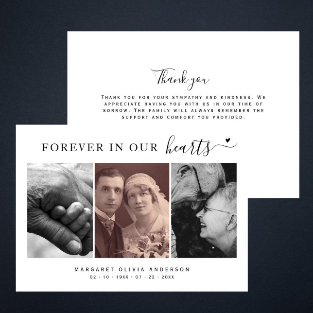 Cartão De Agradecimento Por Siempre En Nuestro Corazón Fotografía Simpatía (Criador carregado)