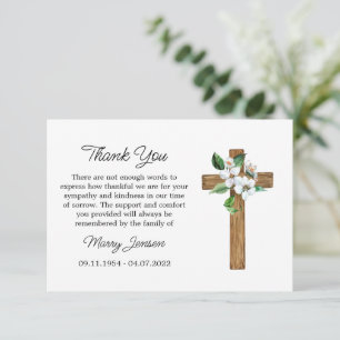 Cartão de Agradecimento por Simpatia Jasmine Cross