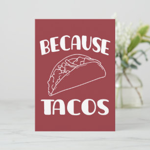 Cartão De Agradecimento Porque os Tacos