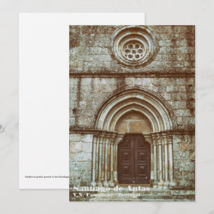 Cartão De Agradecimento Portal gótico medieval em Santiago de Antas