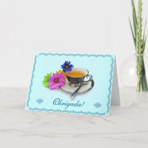 Cartão De Agradecimento Portuguese: Obrigado / Thank you