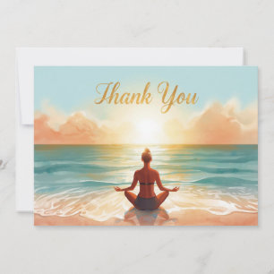 Cartão de Agradecimento Posição de Yoga