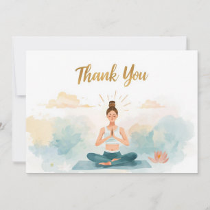 Cartão de Agradecimento Posição de Yoga