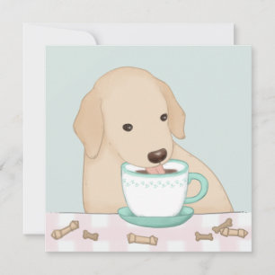 Cartão De Agradecimento Poster de Ilustração Cachorro, Café e Tratamentos