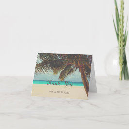 Cartão De Agradecimento Praia Tropical,Palmeira