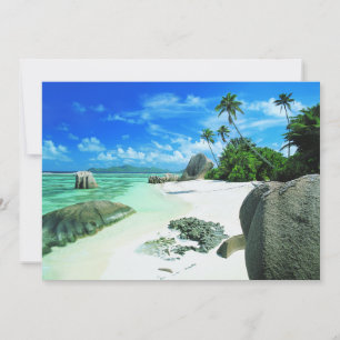 Cartão De Agradecimento Praias Tropicais Ilha La Digue