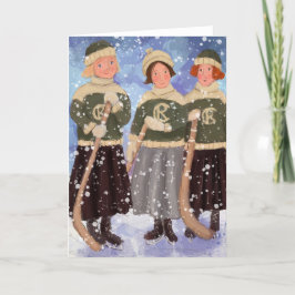 Cartão De Agradecimento Prairie Girls of Winter, cerca de 1925