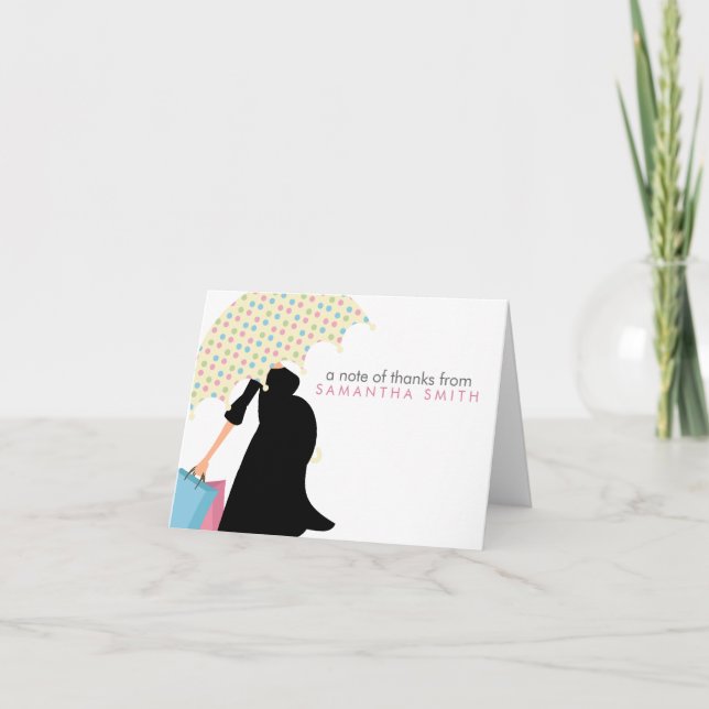 Cartão De Agradecimento Pregnant Mom Baby Shower Thank You Notes (Frente)
