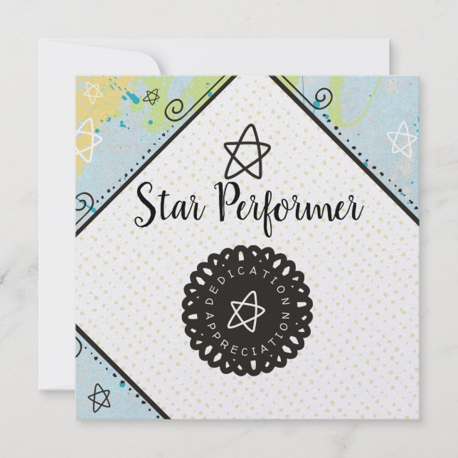 Cartão De Agradecimento prêmio superior abstrato da apreciação do (Frente)