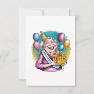 Cartão De Agradecimento Presente de aniversário engraçado da Nana