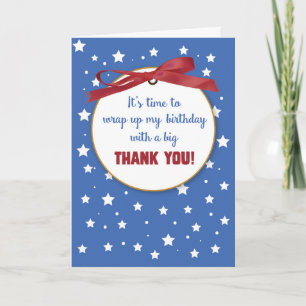 Cartão De Agradecimento Presente De Aniversário Obrigado Presentes, Fita V