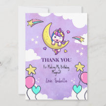 Presente de Aniversário Obrigado Unicórnio Mágico 