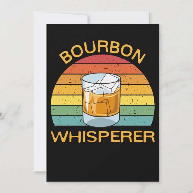 Cartão De Agradecimento Presente de Bebendo Bourbon Whisperer Whiskey Bour (Frente)