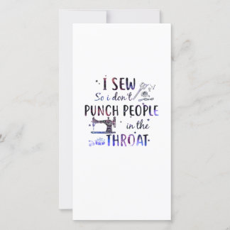 Cartão De Agradecimento Presente de costura | Eu masco para não picar Pess