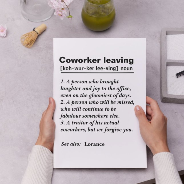 Cartão De Agradecimento Presente de despedida para o seu colega de partida (Personalized Coworker Leaving Card - The Perfect Farewell Gift for Your Departing Colleague
)