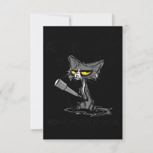 Cartão De Agradecimento Presente de Gato-Pão Presente Para Gato De Pó