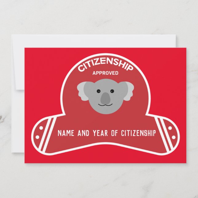 Cartão De Agradecimento Presente de Parabéns do Partido da Cidadania Austr (Frente)